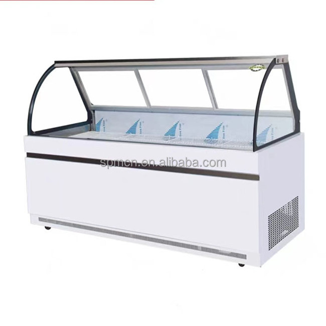 SPM Supermarket Fresh Meat Display Refrigerator Deli Freezer Seafood Fish Counter Display Chiller Cabinet