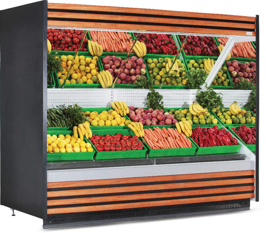 SPM Supermarket Merchandise Fruit Vegetable Showcase Cooler and Open Display Refrigerator  for fruits and vegetable