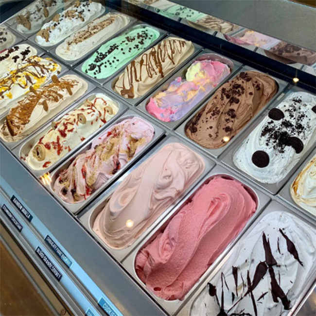 SPM Commercial Ice Cream Freezer Display Cases Top Opening Refrigerators Display Freezers