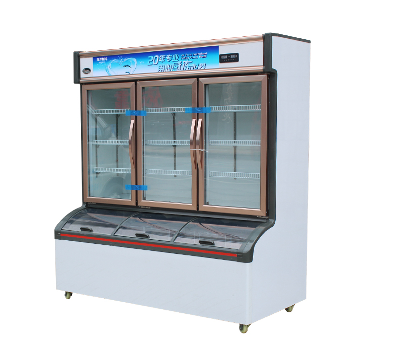 SPM Multi Deck Upright Chiller Vegetable Fish Display Refrigerator For Convenience Store