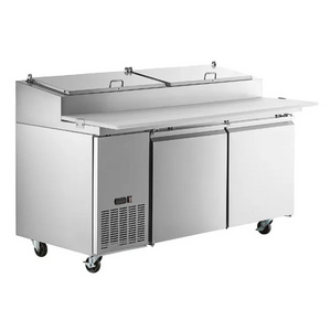 Commercial Stainless Steel Countertop Glass Refrigerated Display Cooler Salad Bar