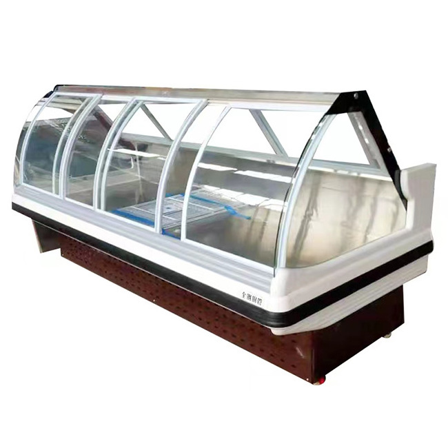 SPM Supermarket Fresh Meat Display Refrigerator Deli Freezer Seafood Fish Counter Display Chiller Cabinet