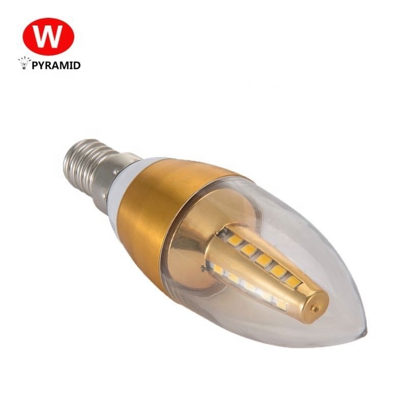 Factory Wholesale! 230V 3W E12 Led Candle Flame Bulb