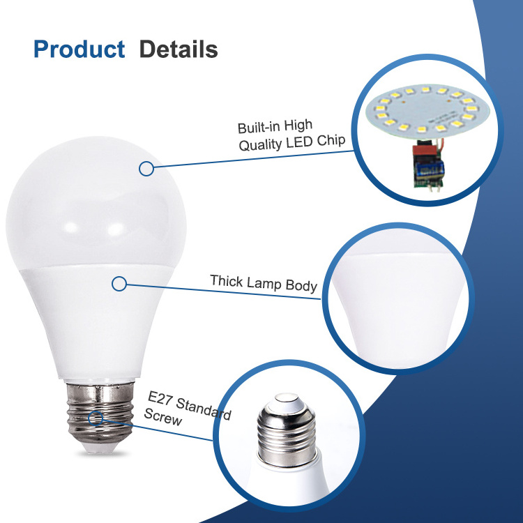 Skd Raw Material Led Bulb Light 3w 5w 7w 9w 12w 15w 18w E27 B22 Bulb Lamp Bombilla Led Bulb