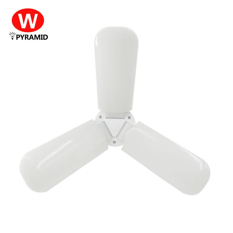 Factory Whole Sale 36W High Bright Foldable Fan Blade LED Leaf Light Bulbs