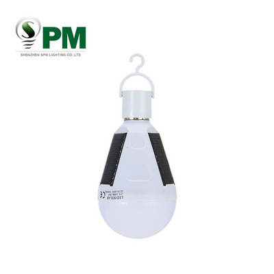 shenzhen e27 7w 12w ce rohs solar rechargeable led outdoor light bulb