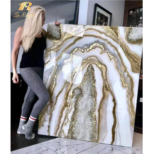 Italian bathroom luxury tiles manufacturing decorative China panel High quality gold porcelain onyx stone tiles For living room