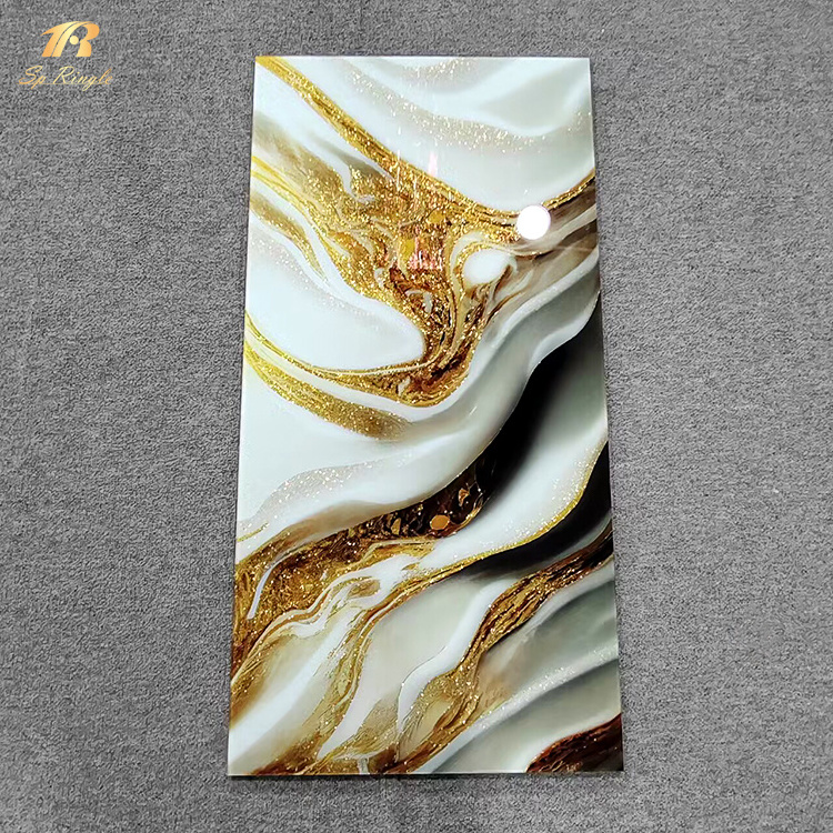 Shiny gold vein white marble tile patterned glossy ceramic wholesale luxury hotel lobby decorative porcelain floor tiles