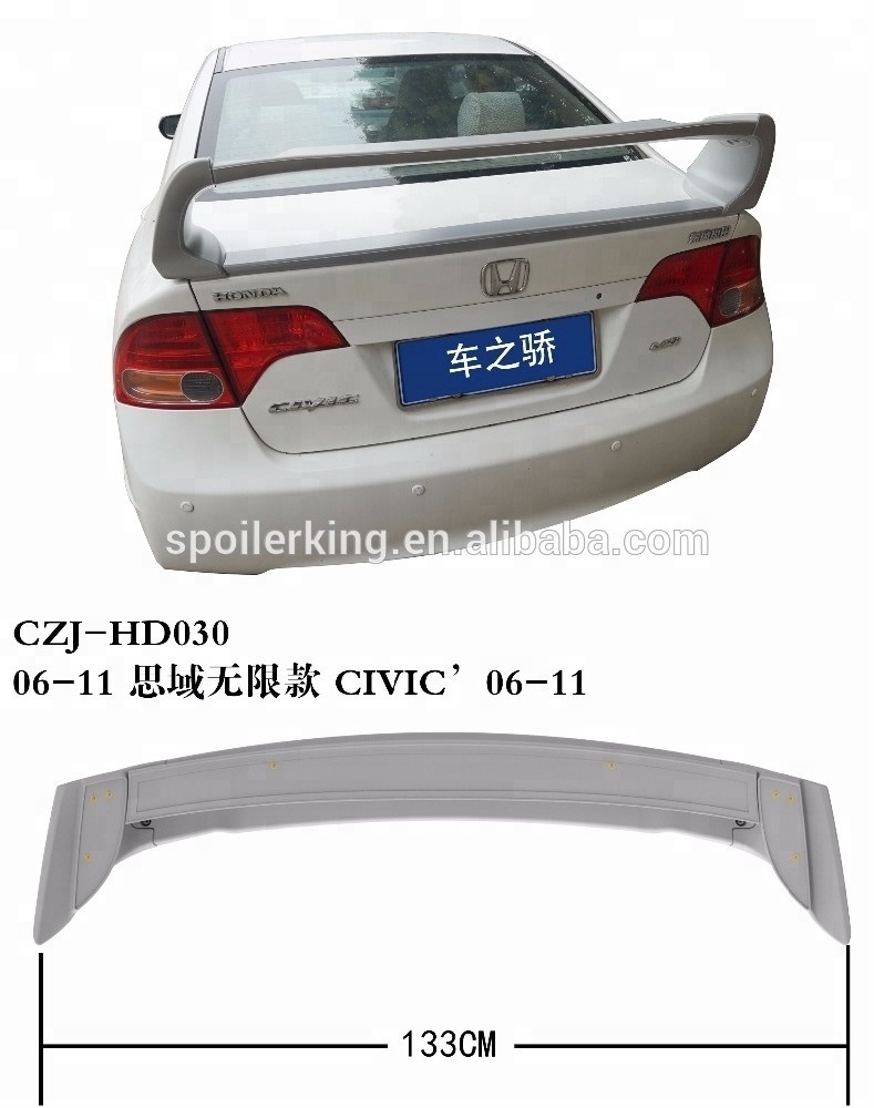 CZJ FOR honda CIVIC 06-2011 MUGEN car rear SPOILER