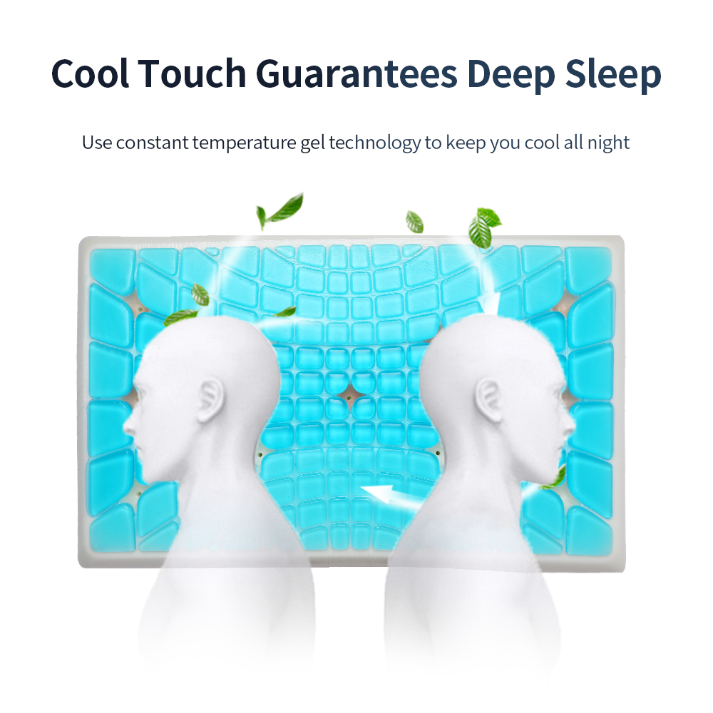 Comfort Relax Cervical Orthopedic Cooling Gel Memory Foam Bed Pillow