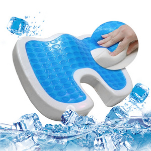 Comfilife Gel Memory Foam Seat Cushion Lower Back Pain Tailbone Coccyx Sciatica Relief Gel Seat Cushion