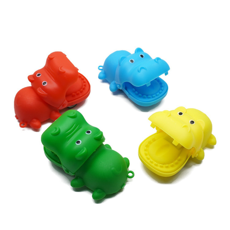 Children's hippopotamus mouth toy press and bite finger mini cartoon gashapon small toy