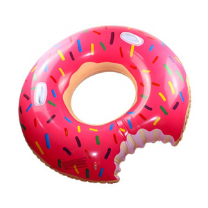 Non-phthalate PVC Water Toys Raft Inflatable Pink Pool Float Donuts Swim Ring