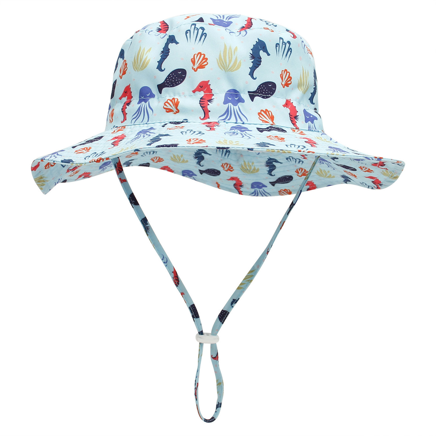 Factory sale printed brim outdoor quick dry baby Kids bucket hat uv protection sun hat string fishing bucket hats