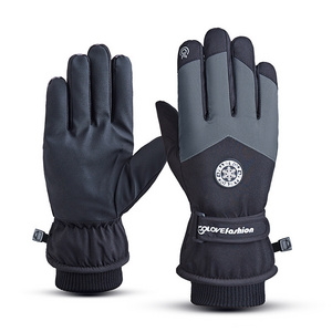 Custom Winter Gloves Touch Screen Cold Weather Warm Leather Snowboard Ski Gloves Waterproof for Women and Men