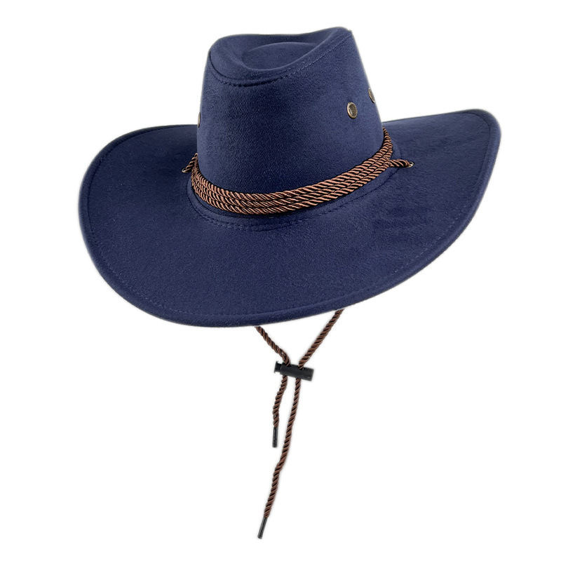 OEM Design Women and Men Wide Brim Western Cowboy Hat Suede Vintage Custom Cowboy Hats