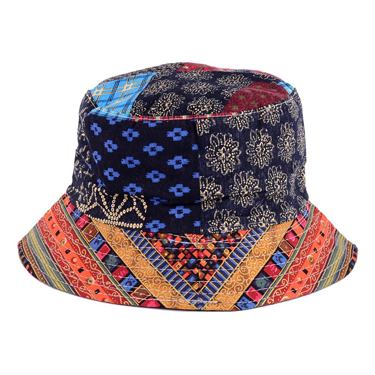 OEM Custom Printed Reversible Travel Fisherman Hat Cotton Casual Unisex Sublimation Bucket Hat