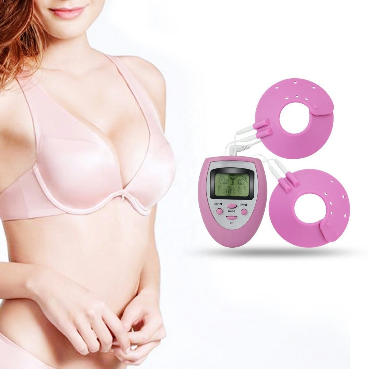 ems electrostimulation portable smart vibration sexy women chest Electric breast massager