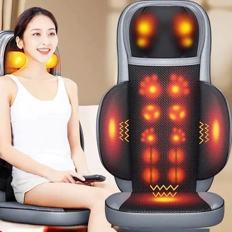 Household shiatsu waist back shoulder and neck massager mat chair Full body buttock car seat massage cushion