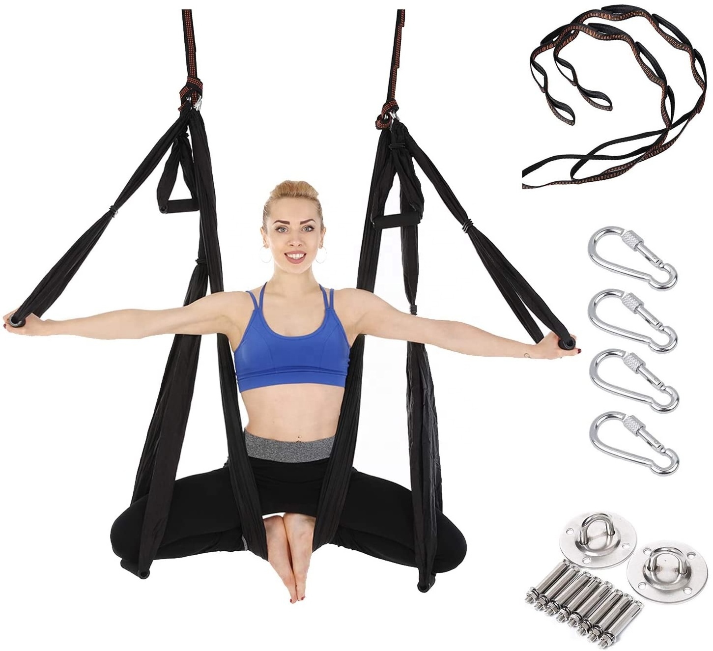 yoga Swing Set Yoga Hammock  Trapeze Sling  Antigravity Ceiling Hanging Yoga Sling Inversion Swing