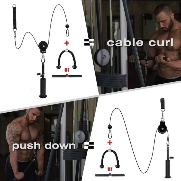 Fitness LAT Pulldown Cable Pulley System