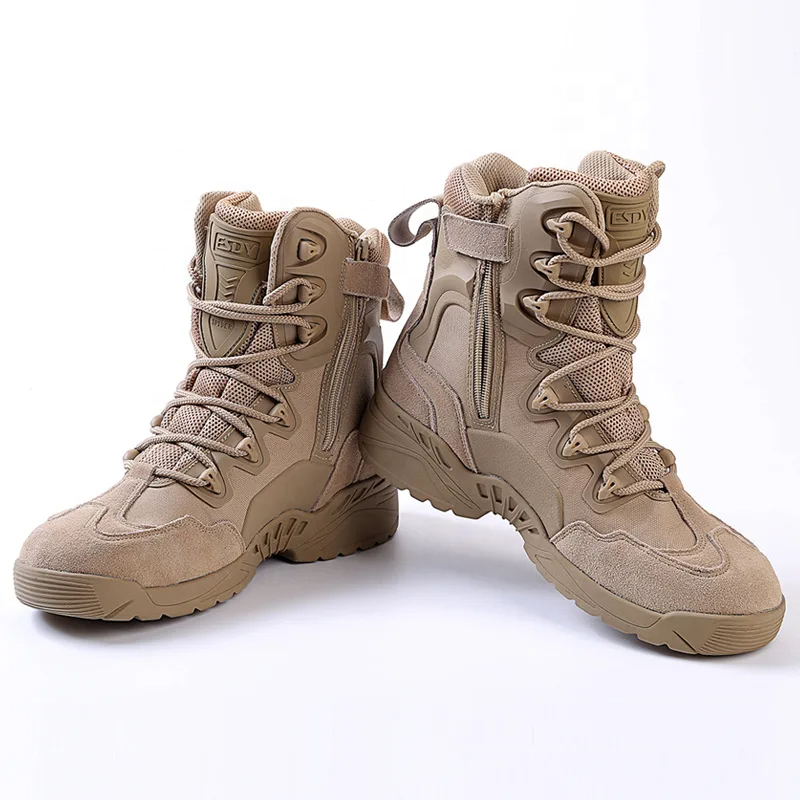 Tactical Climbing Hiking Boots Sepatu Wholesale Outdoor Sports Waterproof Hiking Shoes Work Boots  Height Combat Boots