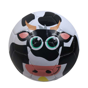 Design Animal Toy  cartoon head printing sporting products mini size two Football soccer ball