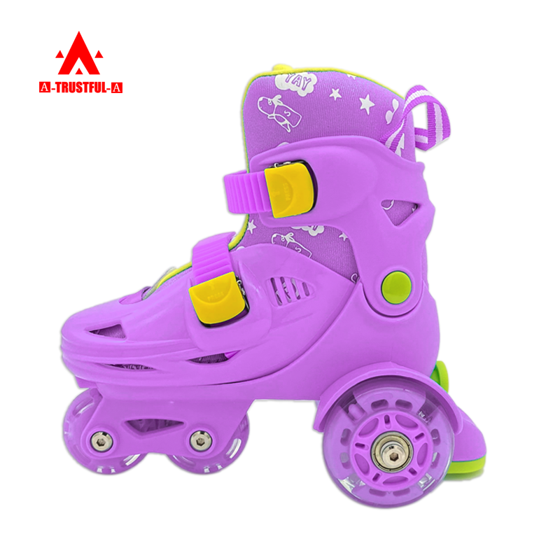 Wholesale beginners kids pp shell skates high quality adjustable roller skates