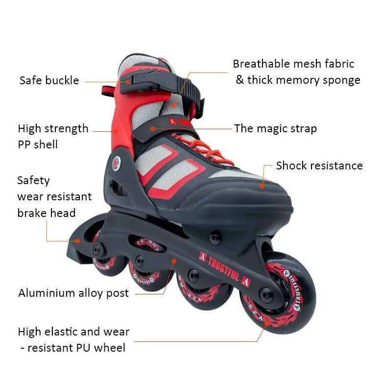 Professional Telescopic 4 wheels skates  rollerskates adjustable inline skates for kids