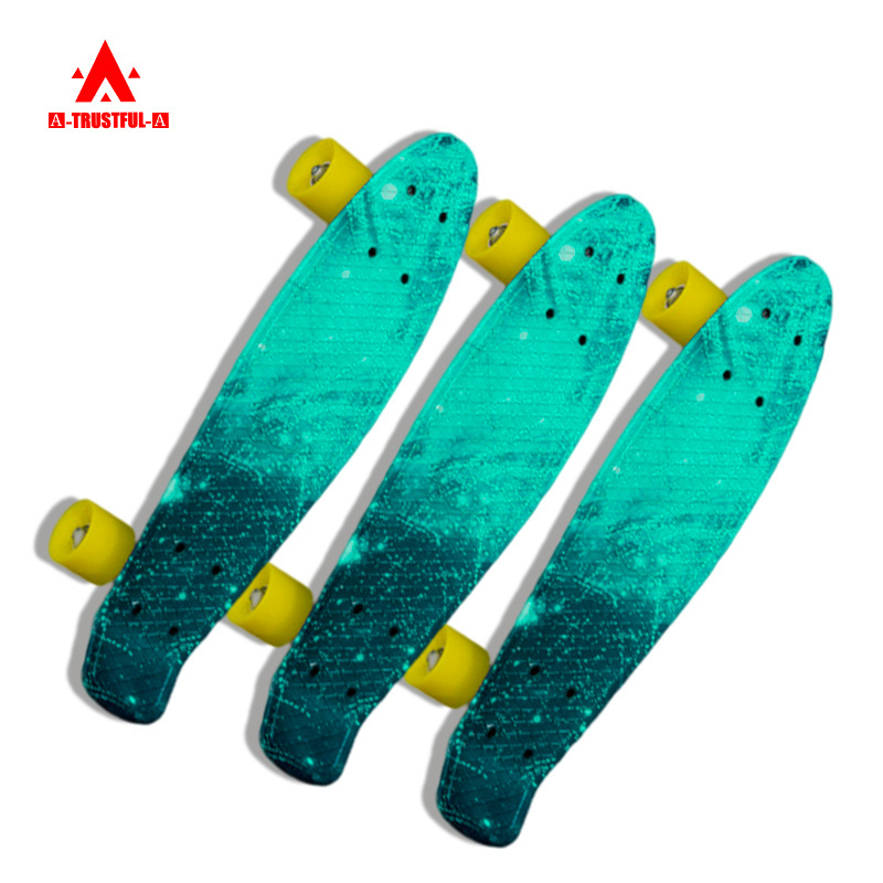 22 Inch Skateboard acrylic skateboard for young people Mini Cruiser Skateboard