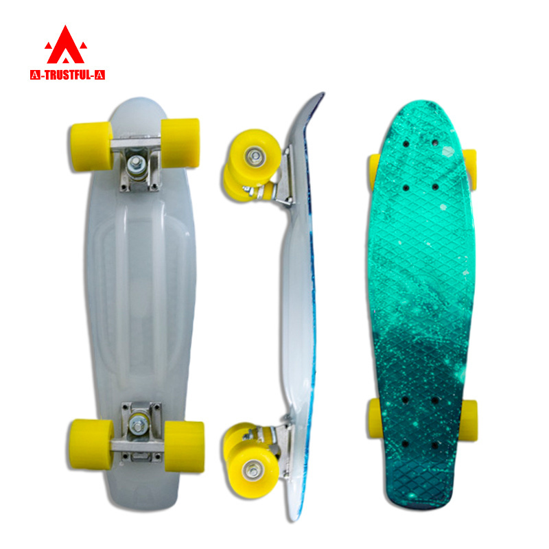 22 Inch Skateboard acrylic skateboard for young people Mini Cruiser Skateboard