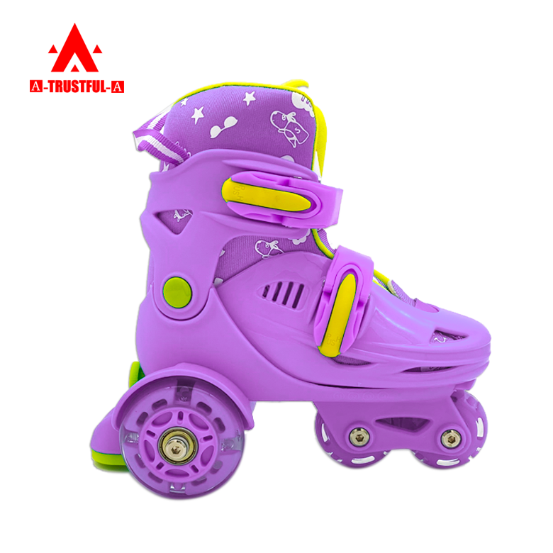 Wholesale beginners kids pp shell skates high quality adjustable roller skates