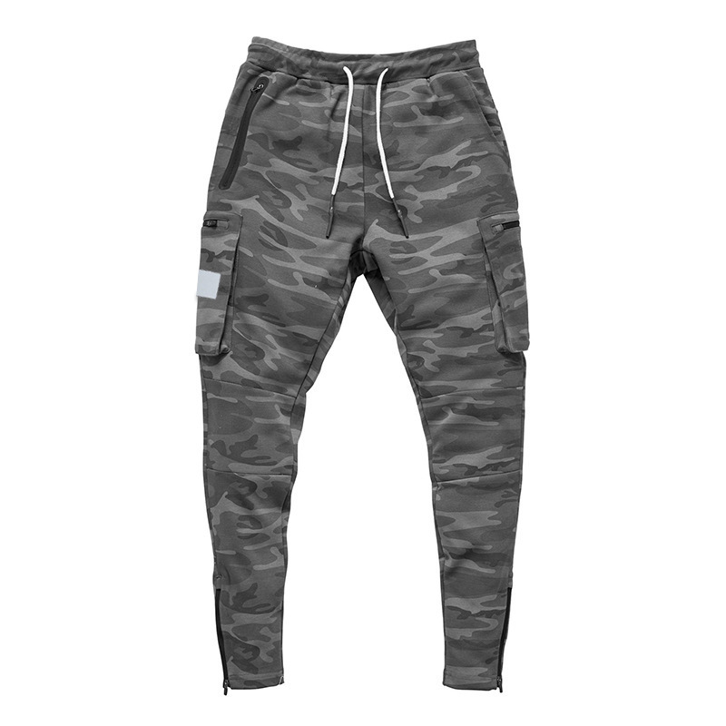 Custom Fall Reflective Stripe Cotton Sweatpants Joggers Pants Men Gym Fitness training cargo pants Sportswear