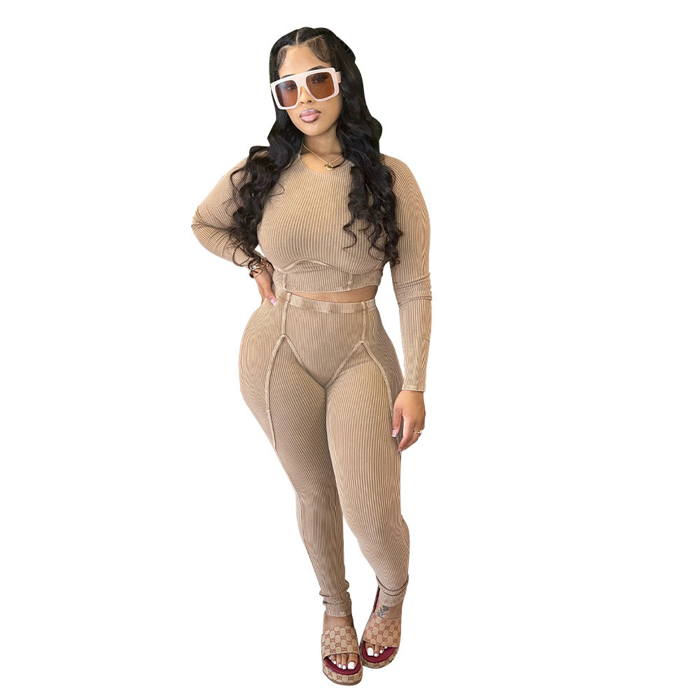 fall women clothes street vintage two piece sets loungewear women sets skiny long sleeve sweatsuit conjuntos para mujeres