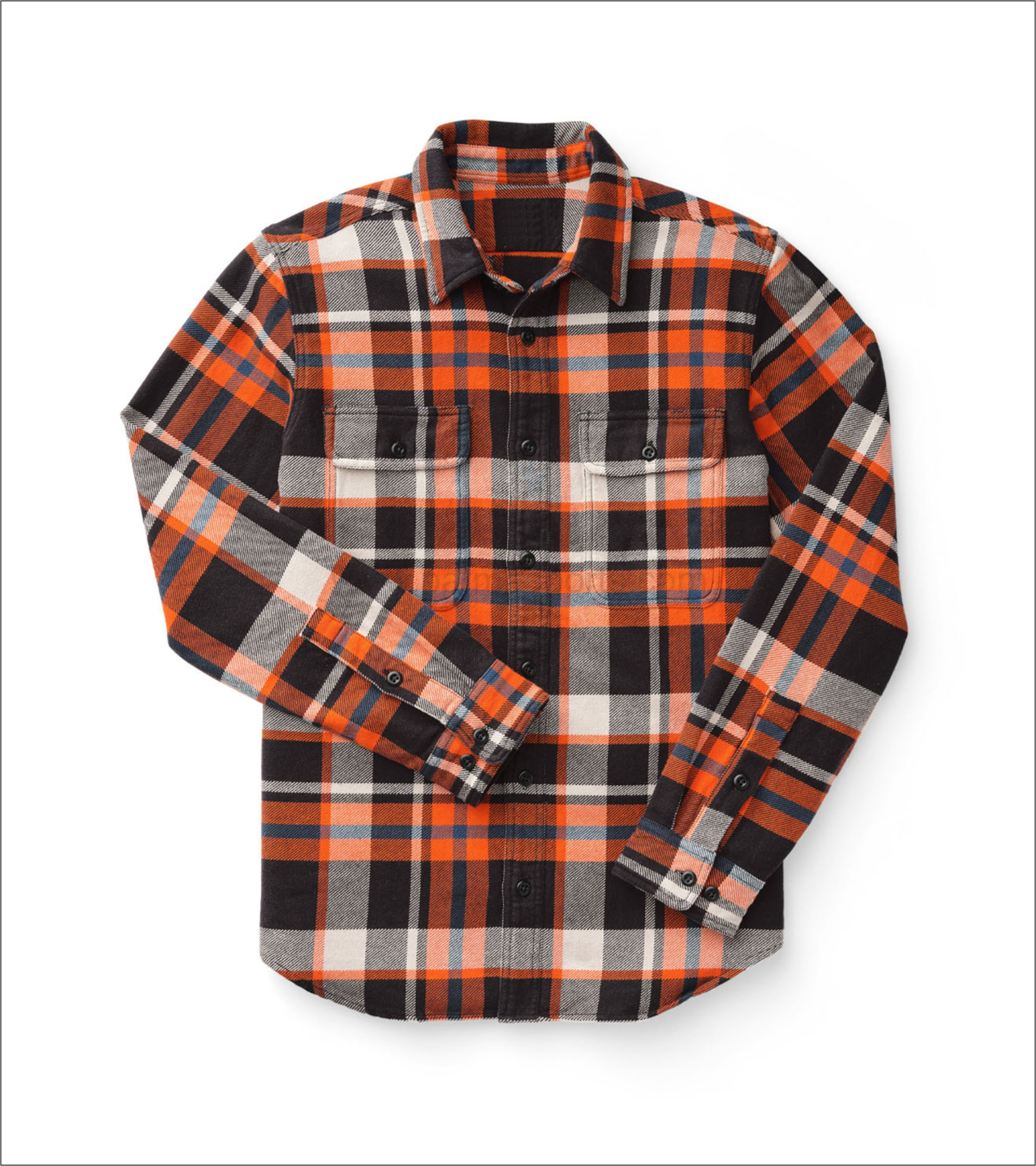 Men's Button Down Regular Fit Long Sleeve Plaid Flannel Casual Shirts with your custom logo, labels, hanging tags, packing