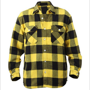 Men's Button Down Regular Fit Long Sleeve Plaid Flannel Casual Shirts with your custom logo, labels, hanging tags, packing