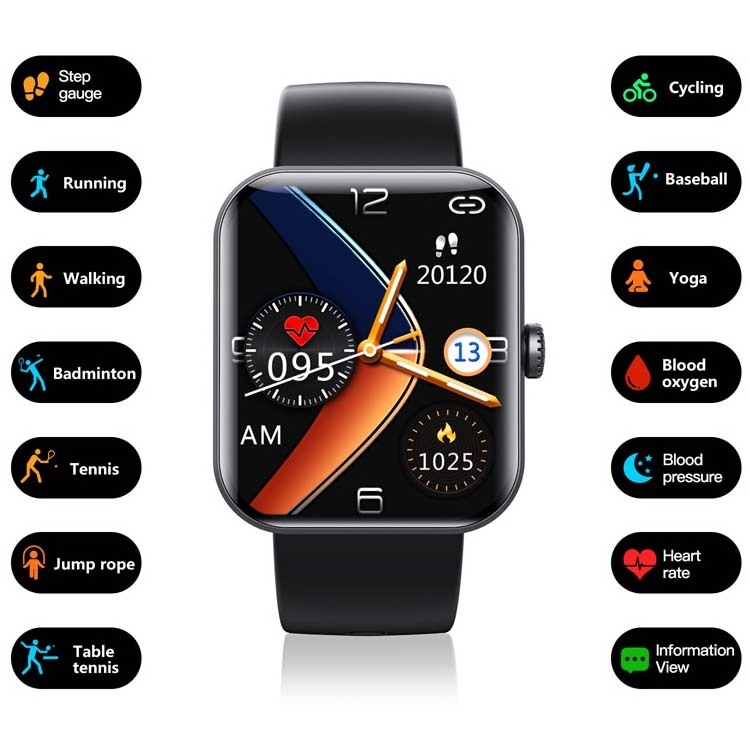 F57L digital blood glucose watch Blood Sugar Monitor Smartwatch Fitness Tracker F57L 1.91 inch IP67 waterproof Smart Watch