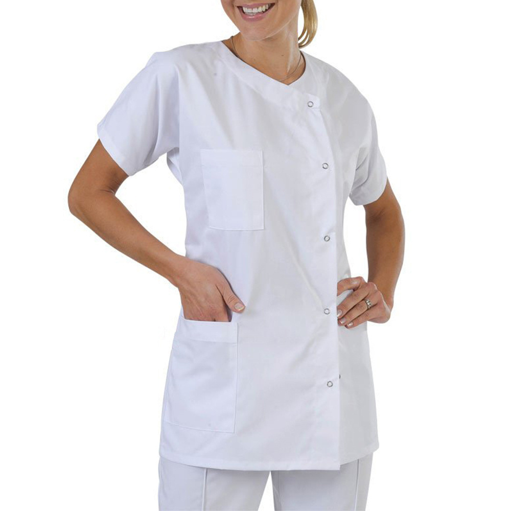 Women's Medical Scrubs Set Performance Nurse Navy Work Uniform Doctor Workwear Top and Pant Gray Solid colure medical uniform