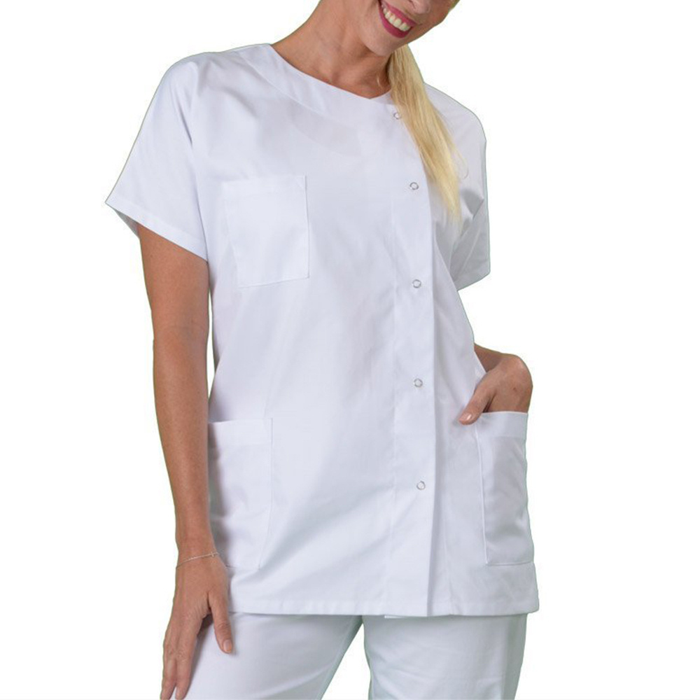 Women's Medical Scrubs Set Performance Nurse Navy Work Uniform Doctor Workwear Top and Pant Gray Solid colure medical uniform