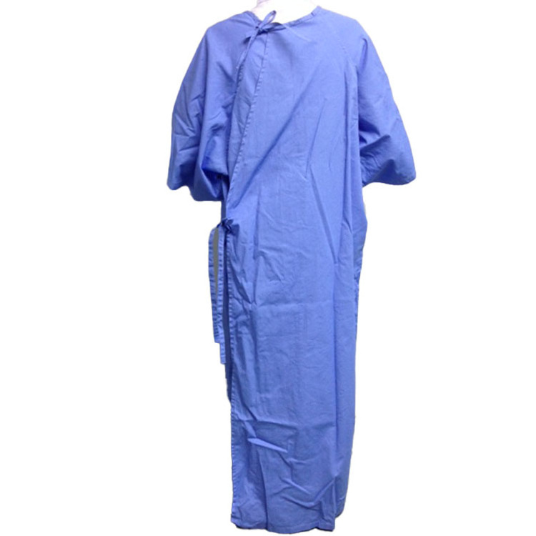 Hospital Uniforms Clothing quick dry Patient Gown Cotton/nylon material Patient Gown breathable OEM Hospital Linen Medical