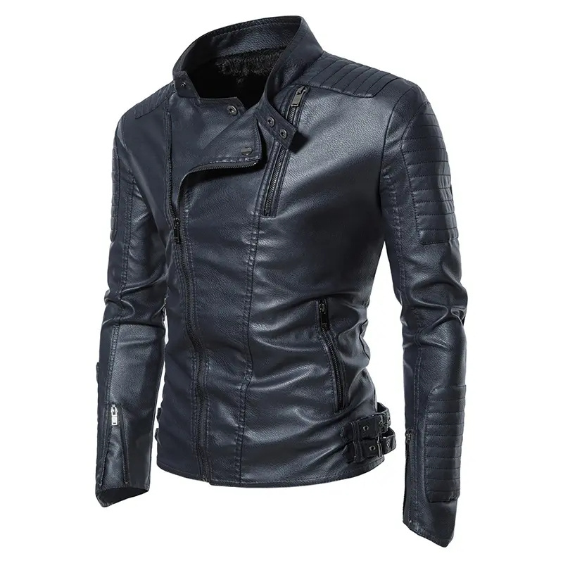 PU Leather Jacket Men New design Youth Motorcycle Jacket leather material For Men Stylish Leather Jacket wholesale customized