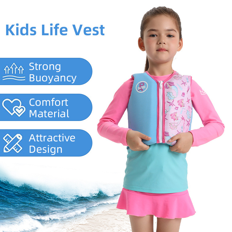 Factory Custom Toddler Swim Trainer Vest Baby Swim Float Vest Safety Kids Life Jacket Vest For Children