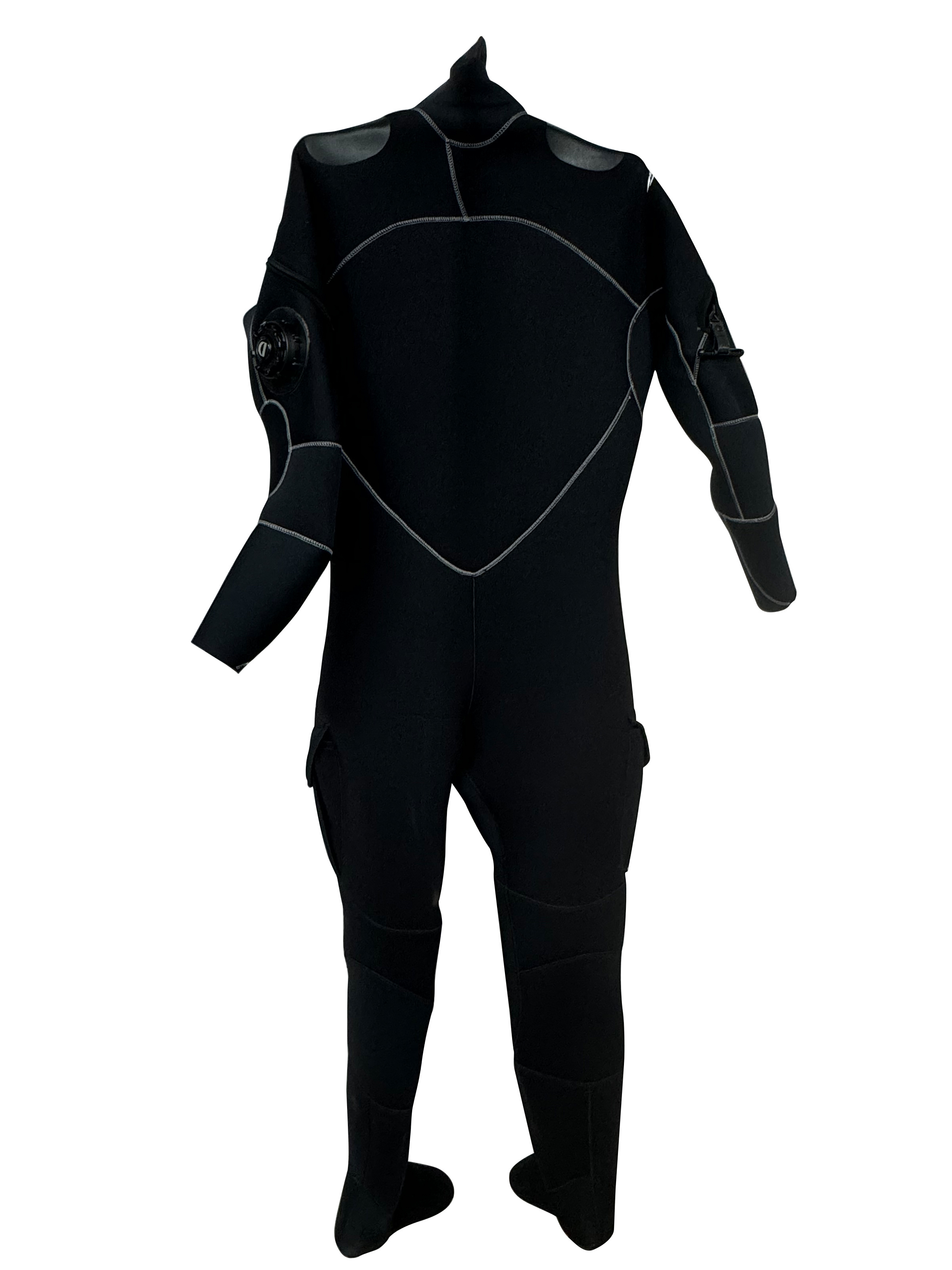 DRYSUITS DESERT Waterproof Snorkeling One Piece Swimsuits Long Sleeve Surfing Diving Wetsuit 4mm Semidry Suit With Pockets