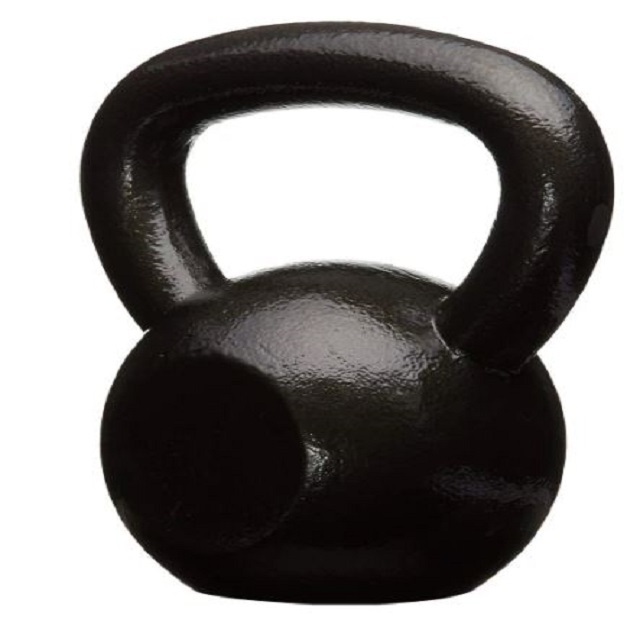 Wholesale Fitness 4 kg Ergonomic Grip Custom Logo Single Black Color Powder Coated Cast Iron Kettlebell Set