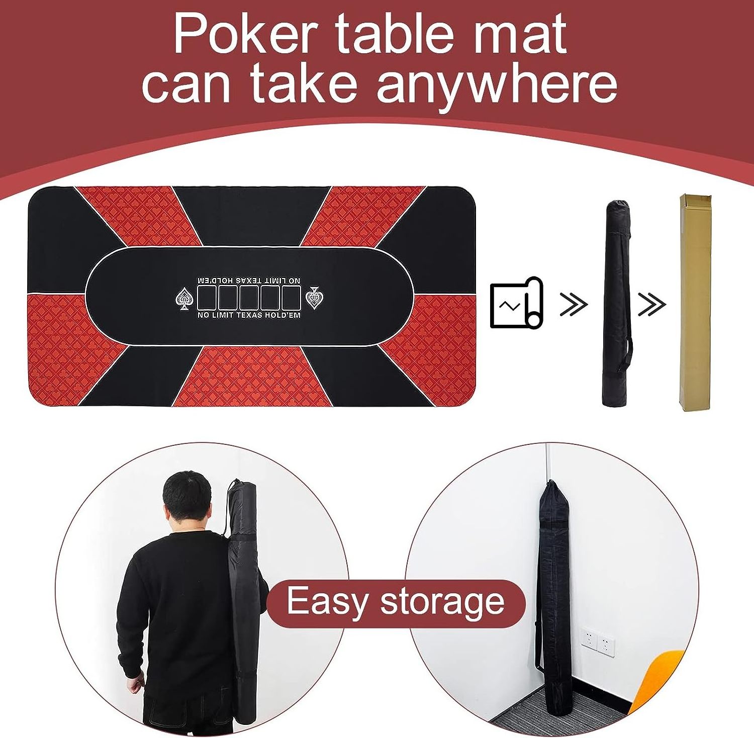 Factory Custom Playing Card Mat Texas Hold'em Poker Mat Custom Size Entertainment Poker Mat