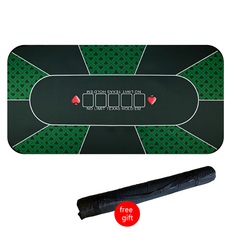 Casino Tablecloth Poker Table Mat Natural Rubber Non-Slip Foldable Custom Pattern Logo Texas Hold'Em Table Mat Card poker Mat