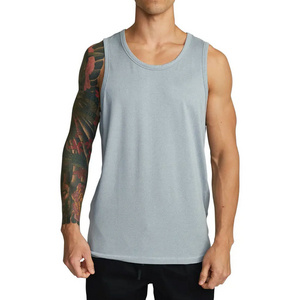 Wholesale Custom Logo Cotton Sports Running Vest Men's Tank Top Training Fitness Bodybuilding Men Sports Singlet