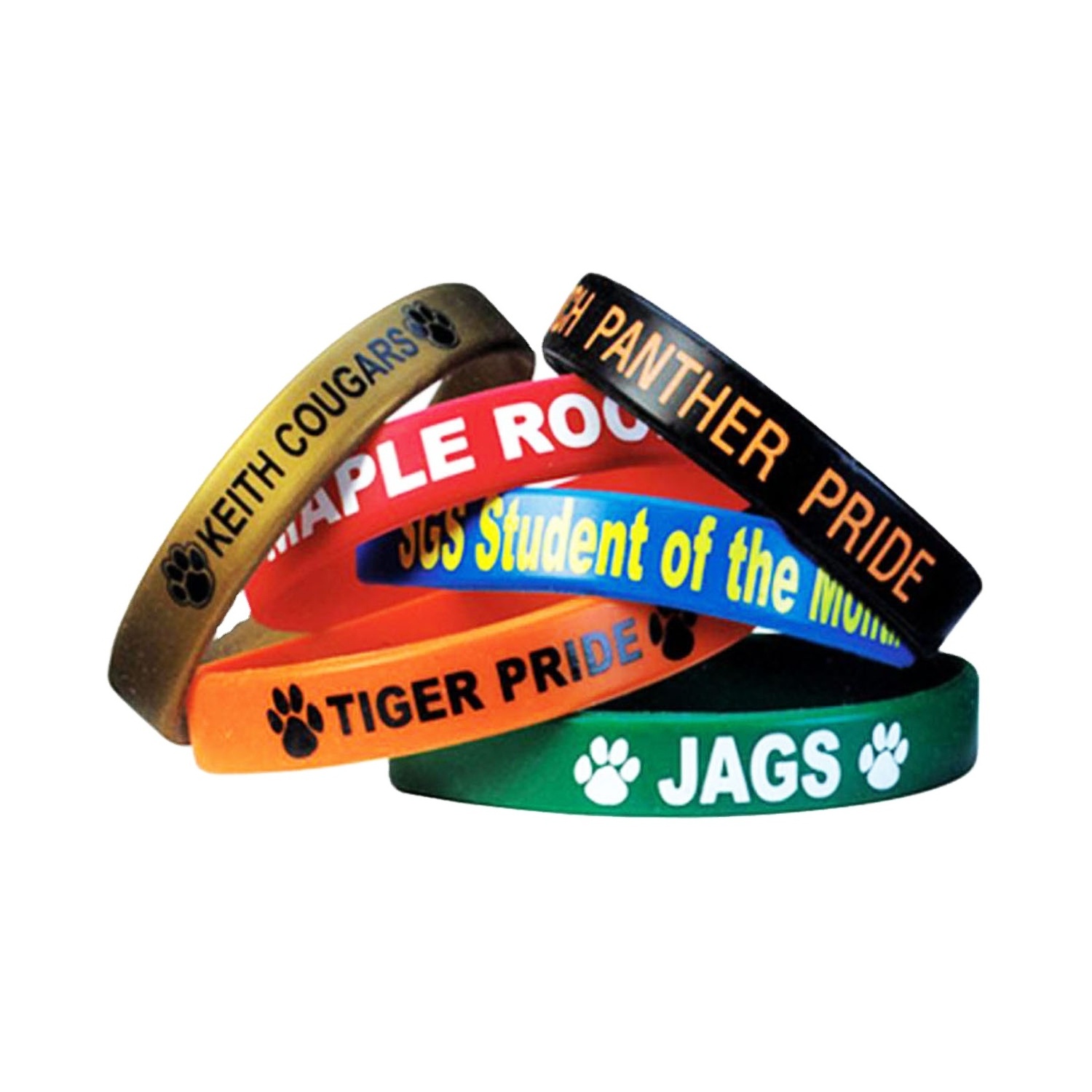 Custom sports rubber silicone bracelets men make your own rubber wristbands with message or logo personalized wrist bands