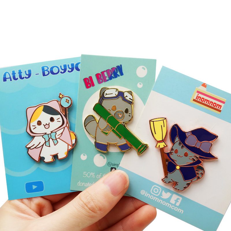 Wholesale cartoon anime lapel pin enamel custom funny metal hard enamel lapel pin