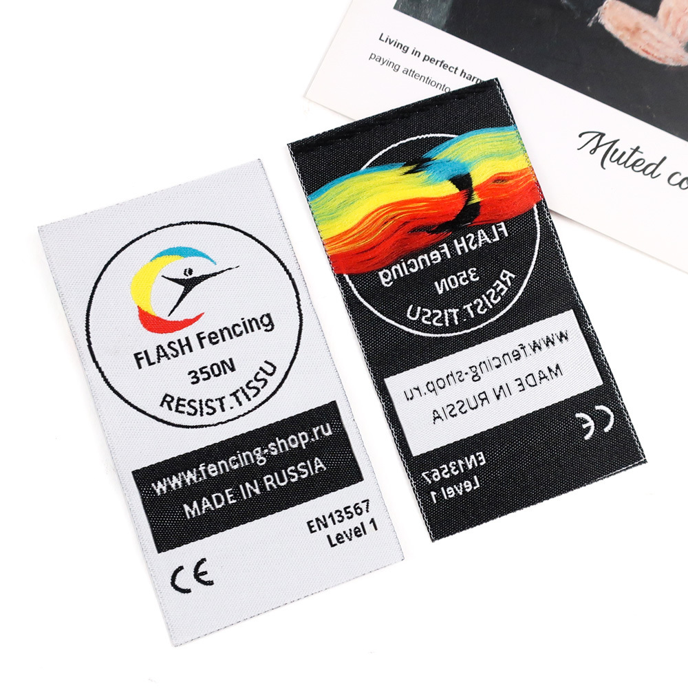 Wholesale Garment Labels Custom Woven Fabric Labels for clothing